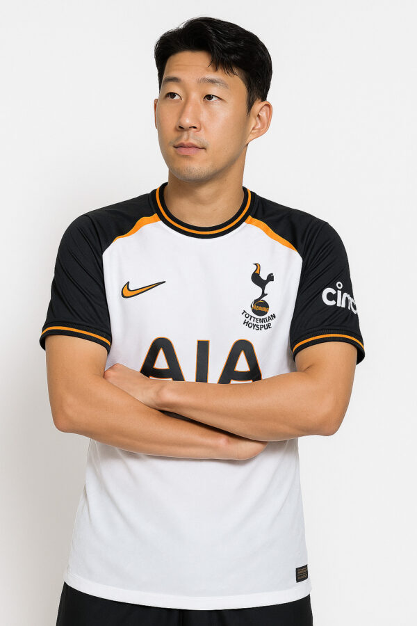 Tottenham Hotspur 2024 Home Jersey – Iconic White with Black & Orange Accents